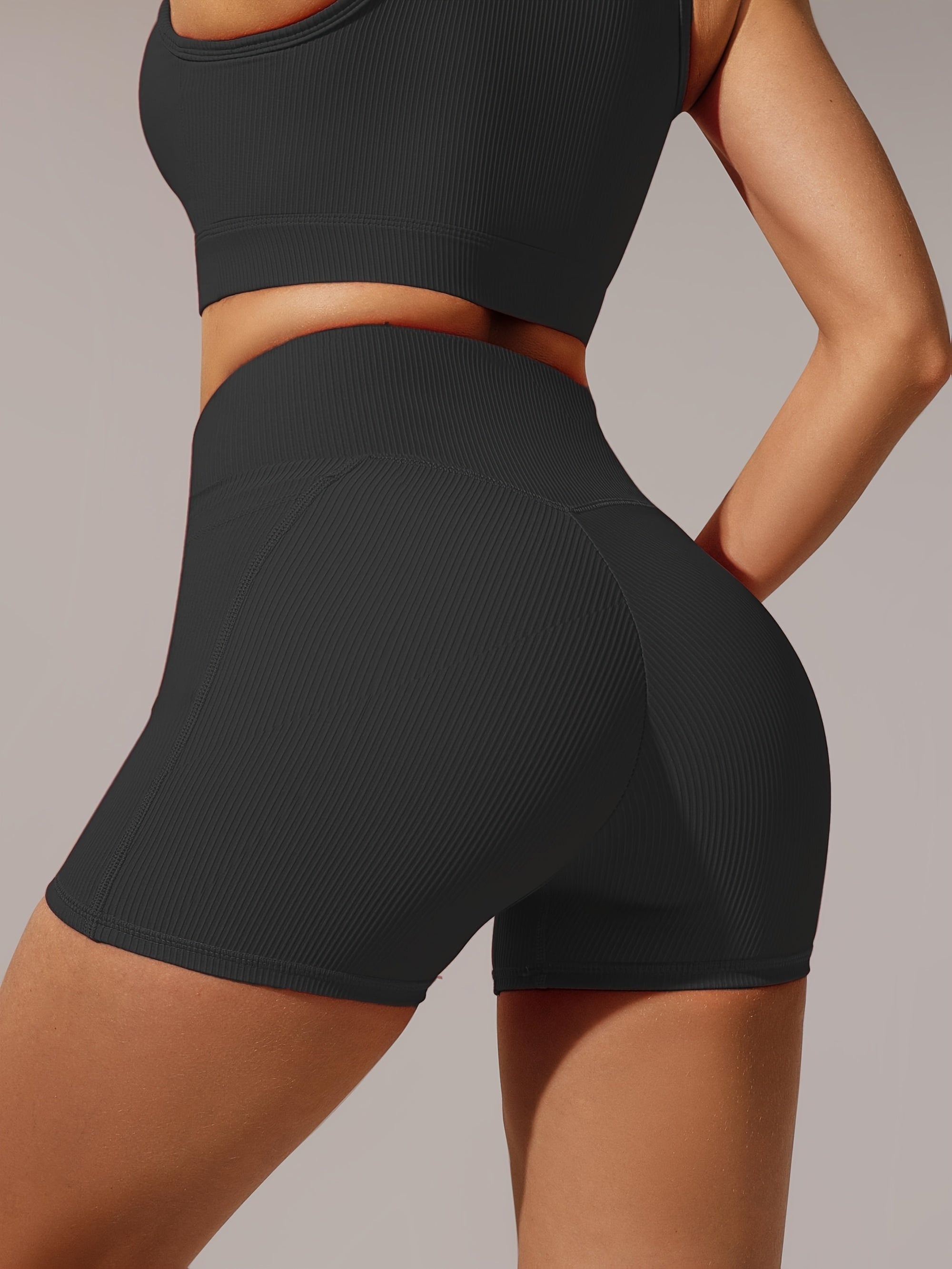 Women's High-Waisted Yoga Shorts - Breathable Workout Shorts