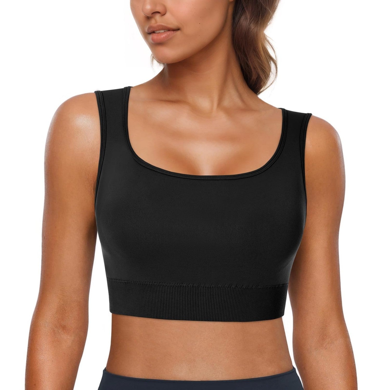 Women's Sport Bras Removable Padded Workout Gym Running Crop