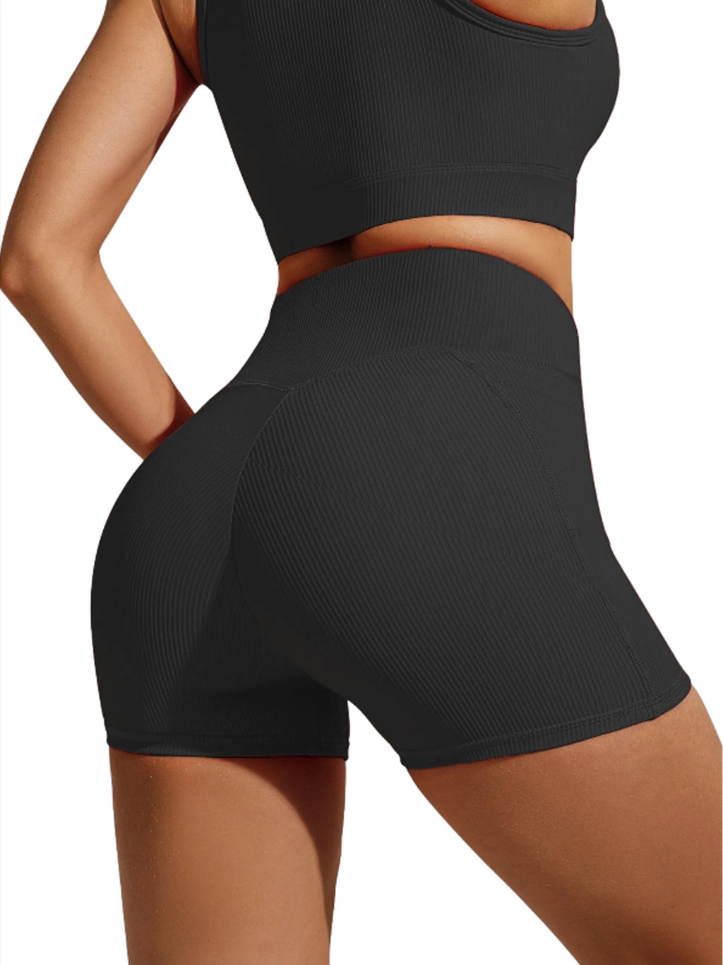 Women's High-Waisted Yoga Shorts - Breathable Workout Shorts