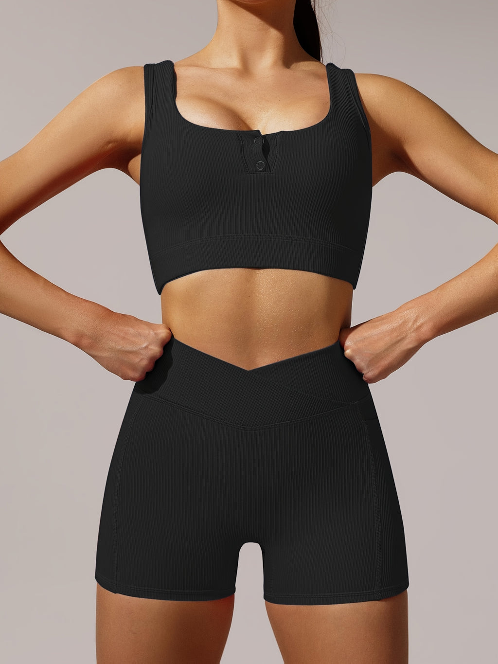 Women's High-Waisted Yoga Shorts - Breathable Workout Shorts